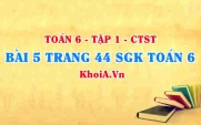 Bài 5 trang 44 SGK Toán 6 Tập 1 Chân trời sáng tạo